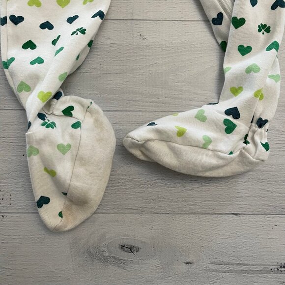 Primary shamrock heart one piece pajamas 12-18‎ months - Picture 4 of 5